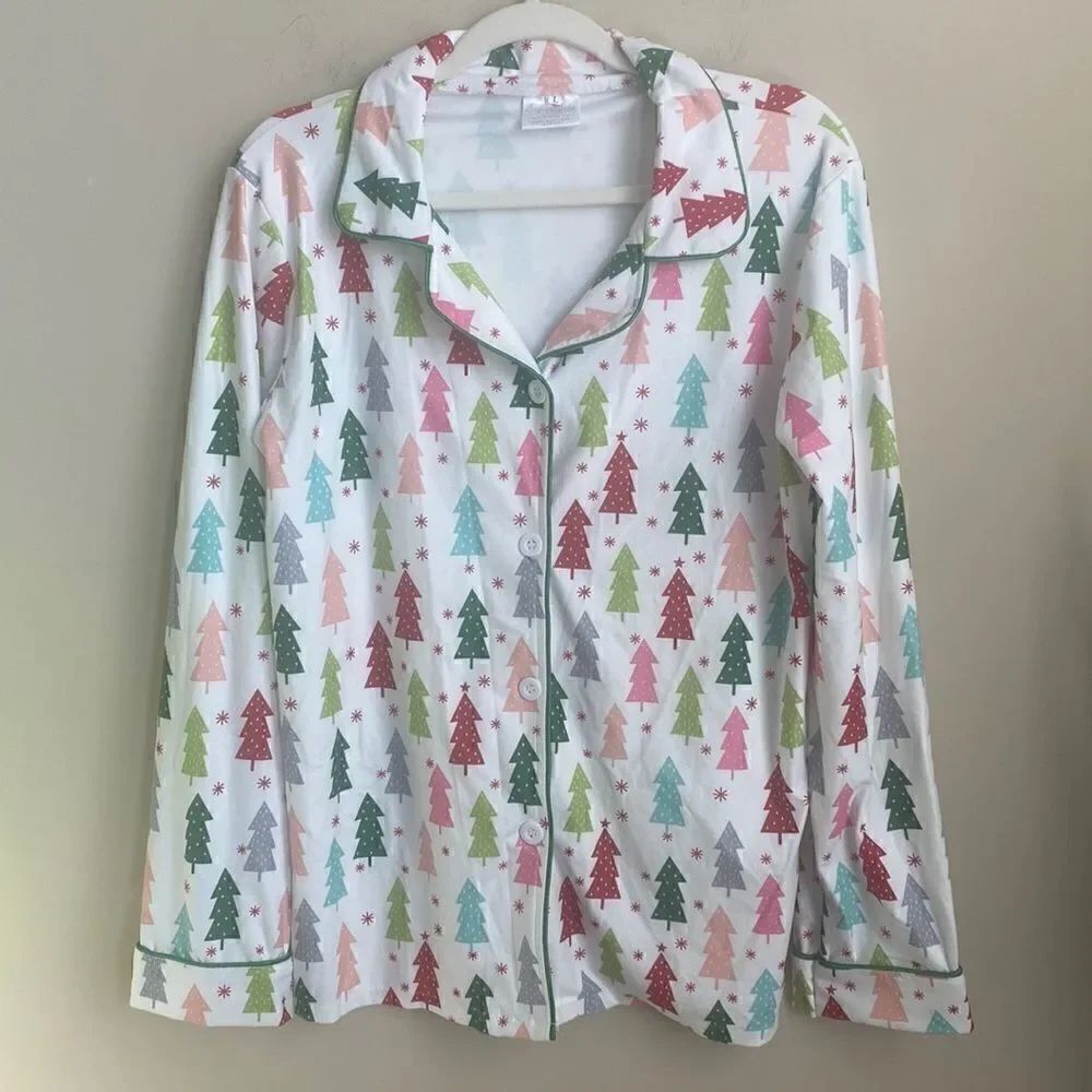 Sugar Bee Christmas Novelty Pajama Top L
